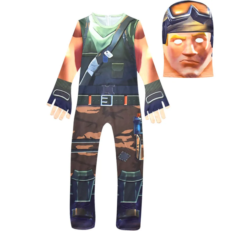 Череп Trooper костюмы Комбинезоны с большими для маленьких мальчиков одежда косплея