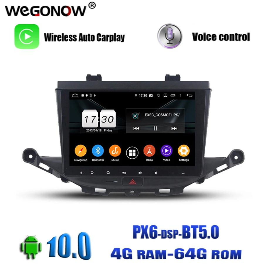 PX6 HD 9 &quotAndroid 10 0 для Opel ASTRA K 2016 2017 4 Гб ОЗУ 64 ПЗУ 8 ядер автомобильный DVD плеер GPS карта