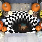 3D крышка люка коллектора, ужасный домашний ковер, ловушка для клоунов, визуальный ковер для гостиной, спальни, наружный напольный коврик, украшение на Хэллоуин