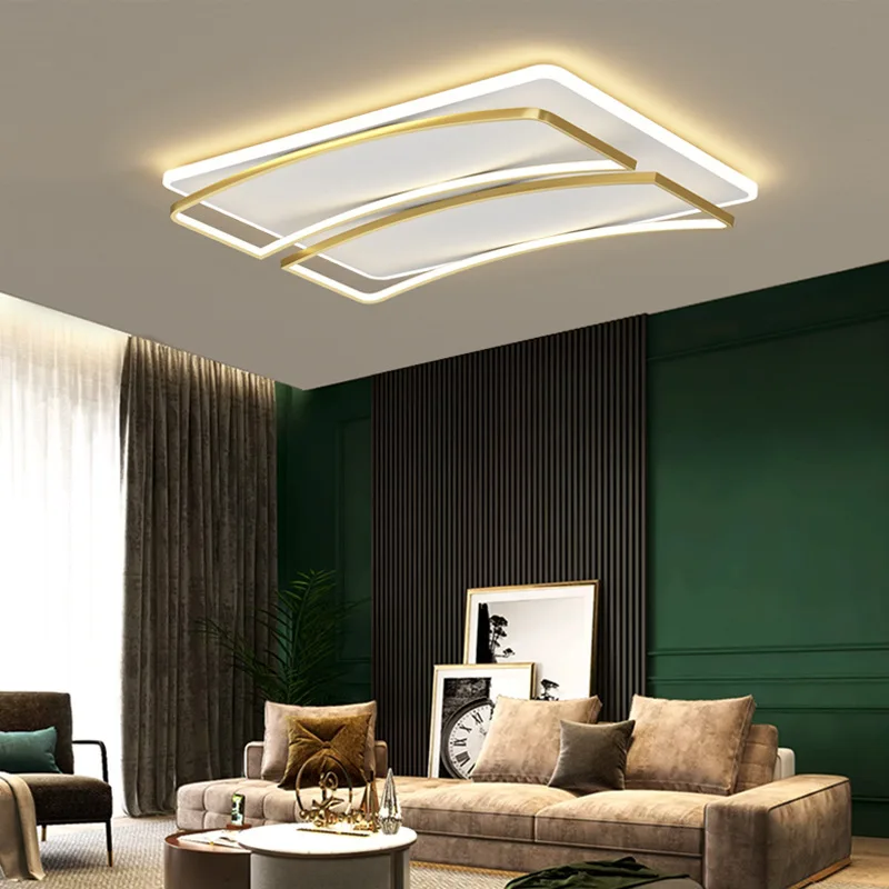 

Surface Mount Modern Ceiling Lights For Living Bedroom Dining Foyer Home Metal remote control Led Lamp Lighting Fixtures