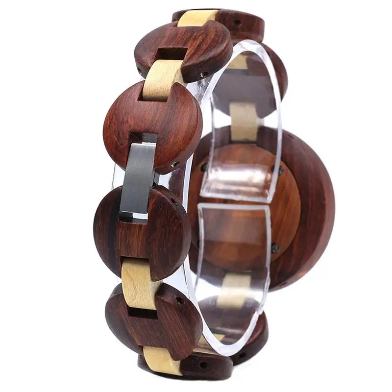 Женские часы BEWELL деревянные для женщин Роскошные Деревянные дамские с ремешком