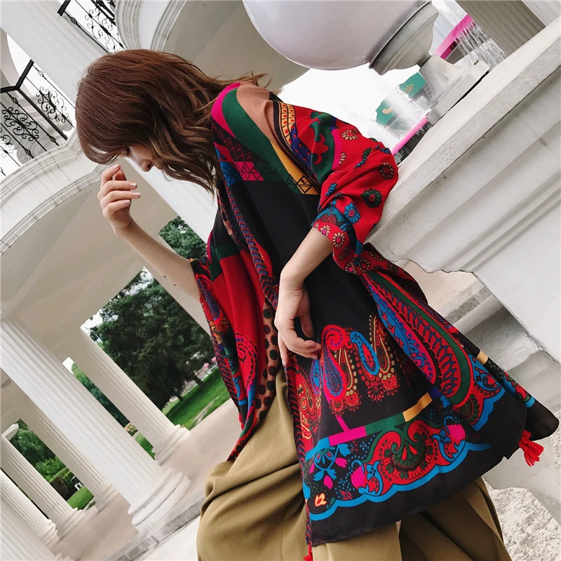 Новинка 2020 женский шарф Осень зима шаль обертывание путешествия кисточка шарфы