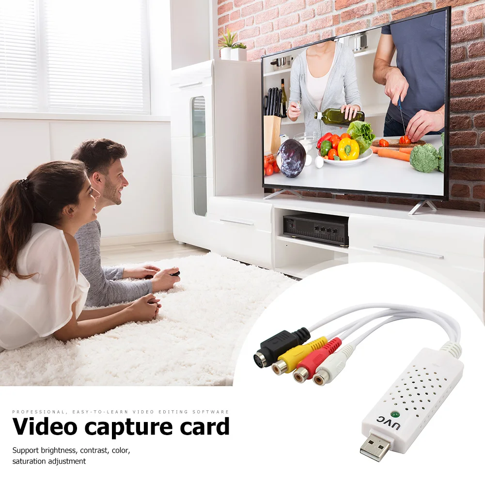 Портативная Карта видеозахвата USB 2 0 адаптер VHS в DVD для Win/10/8/7 Mac IOS|Карты видео- и