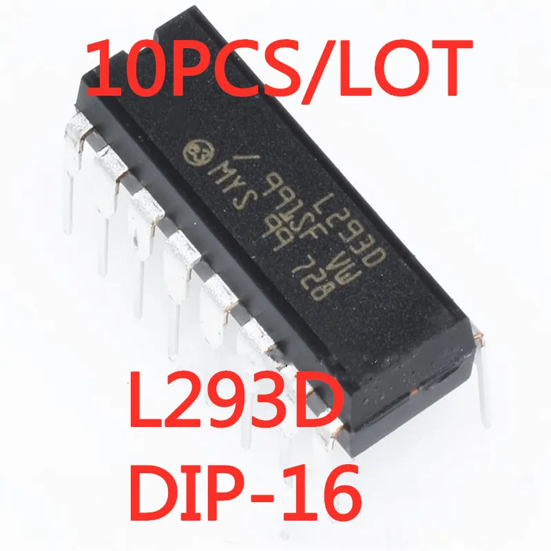 10 шт./лот L293 L293D DIP-16 чип/Драйвер шагового драйвера + четыре светодиода |