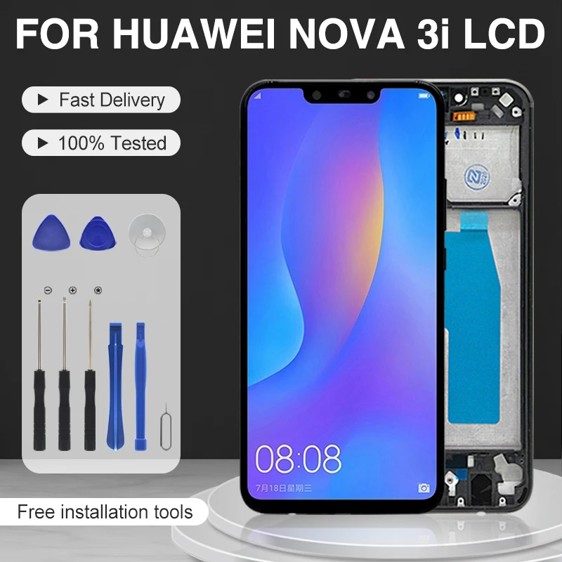 Catteny Акция P Smart Plus дисплей оригинальный для Huawei Nova 3i ЖК сенсорный экран дигитайзер