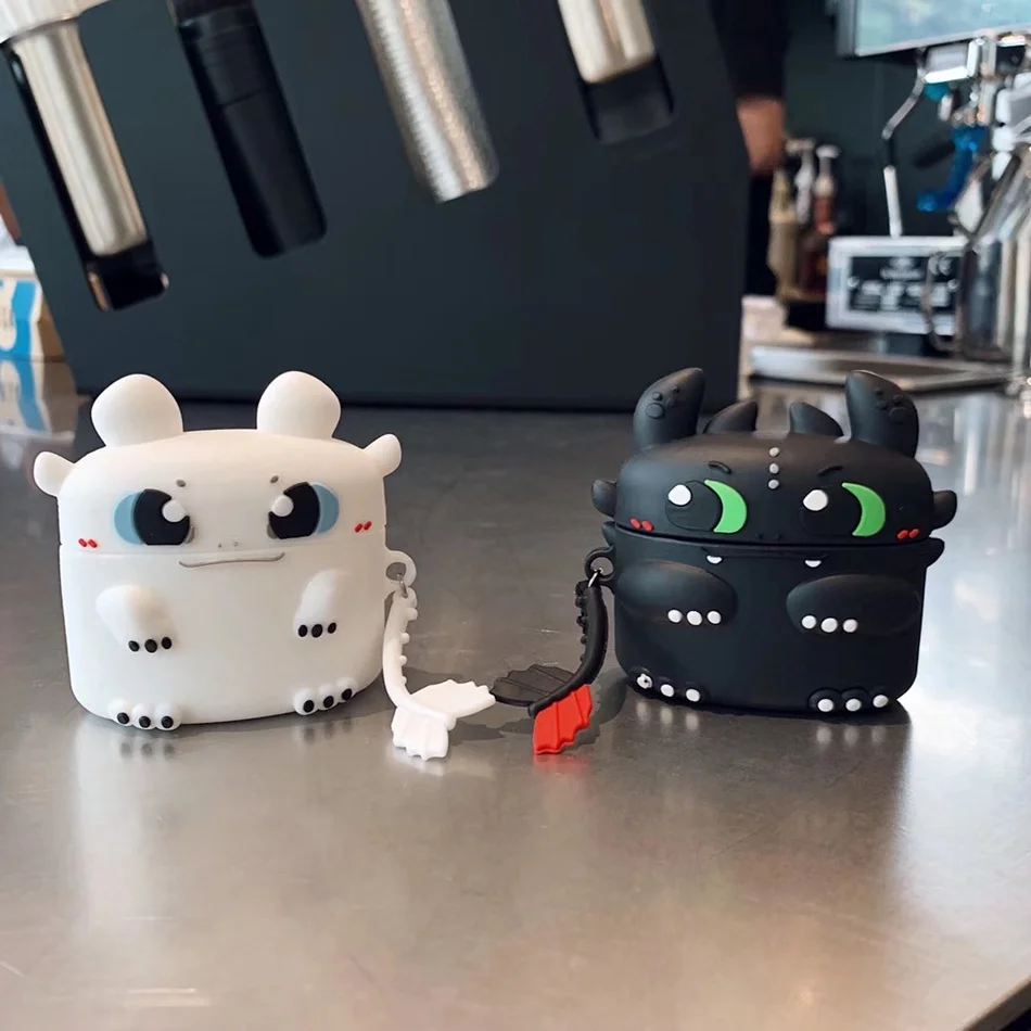3D чехол для наушников Airpods Pro Чехол Силиконовый Акула кошка Мультяшные