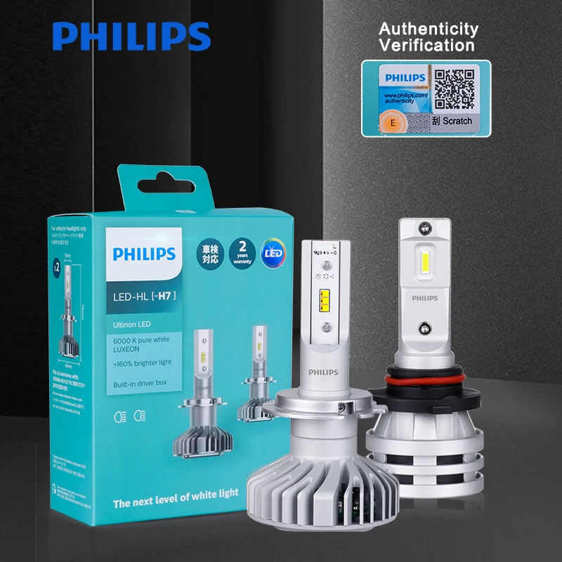 1 пара автомобильные светодиодсветодиодный лампы H4 H7 Philips G2 H11 H8 HB4 H1 HB3 9012 9005 9006