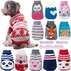 Вязаный свитер для кошек одежда для домашних животных для чихуахуа бульдогов костюм для щенка пальто Зимняя теплая одежда для собак для маленьких и средних собак