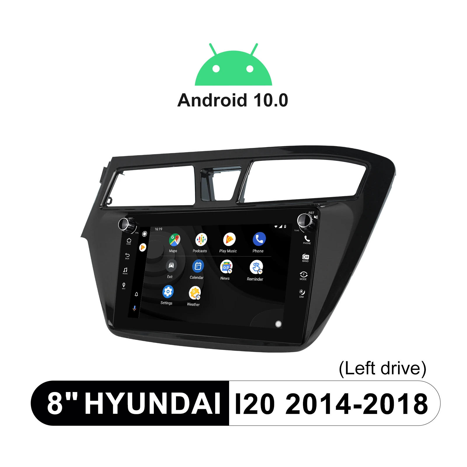 구매 안드로이드 10 자동차 라디오 현대 I20 2014-2018 블루투스 8 ''autoradio GPS 네비게이션 와이파이 4G 멀티미디어 플레이어 무선 Carplay