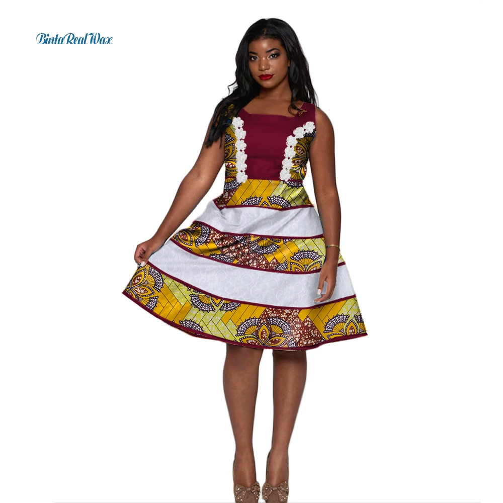 Летние кружевные платья с принтом для женщин одежда на заказ Bazin богатые