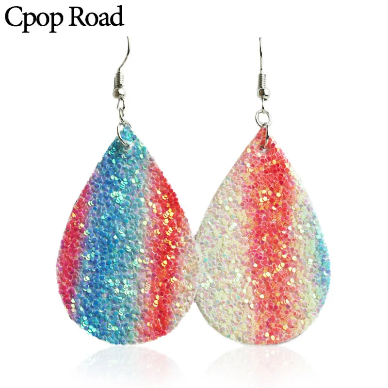Женские блестящие серьги Cpop с каплями воды модные серьги-подвески ювелирные