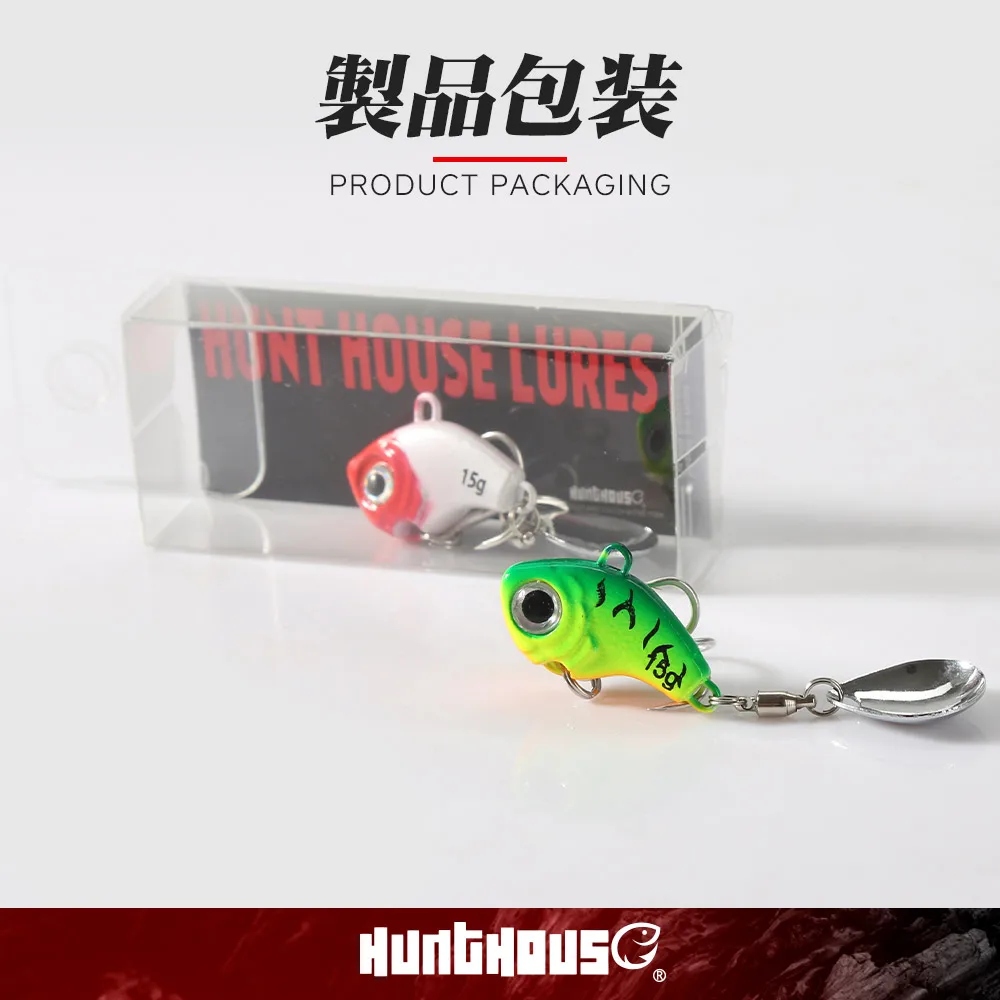 

Hunthouse fishing vib sinking Winter vibration lure 5g/10g/15g/20g Spinner Metal Jig bait casting crankbait Freshwater Trout