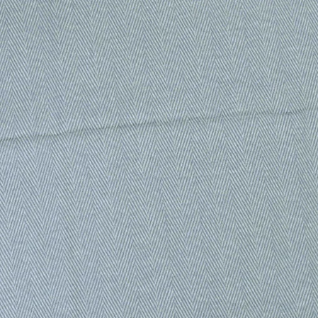 Светло голубая Двусторонняя шерстяная ткань с узором в елочку из шерсти и