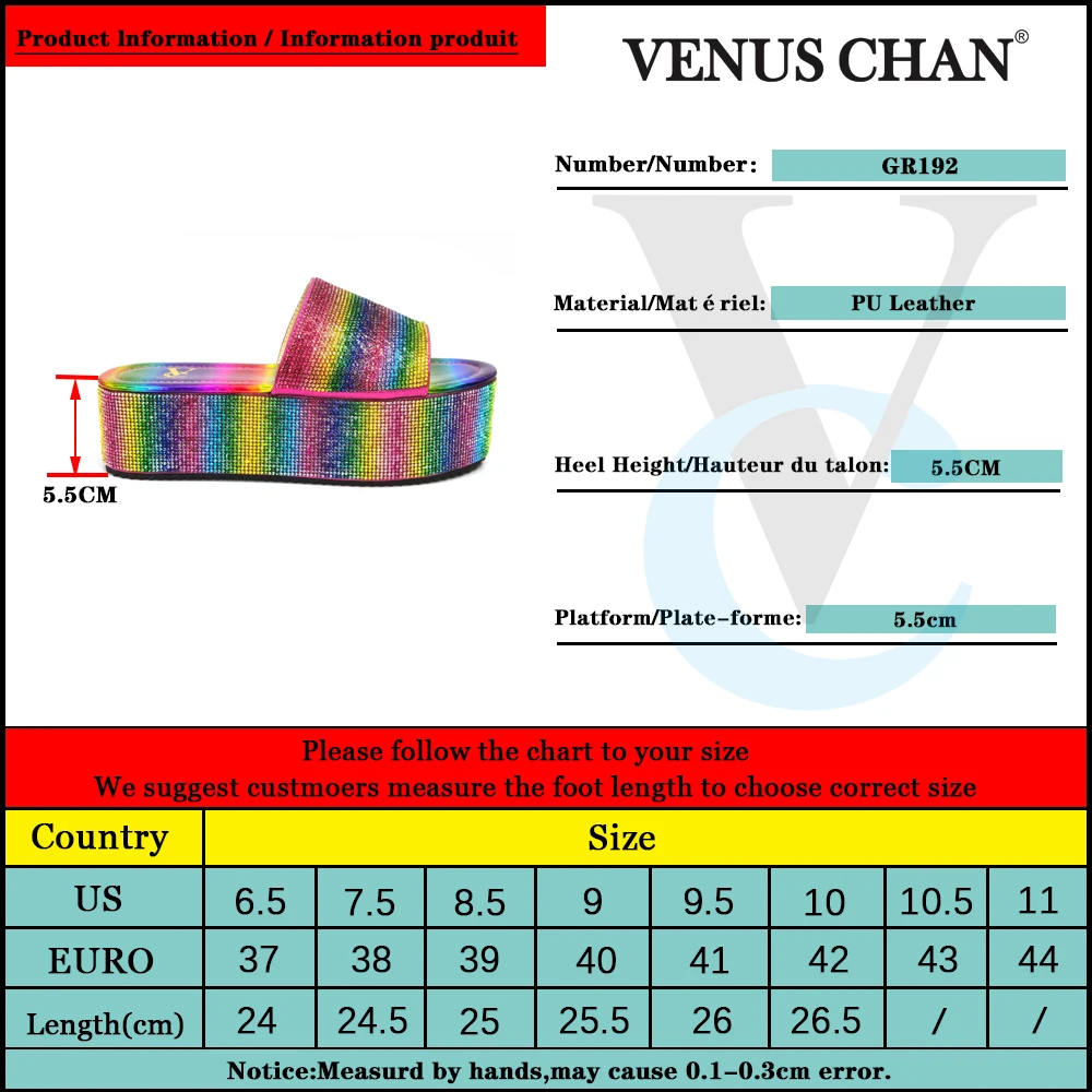 

2021 High Quality Concise Decorate with Rhinestone for Evening Dress in Rainbow Color Peep Toe Slipper for Wedding Party