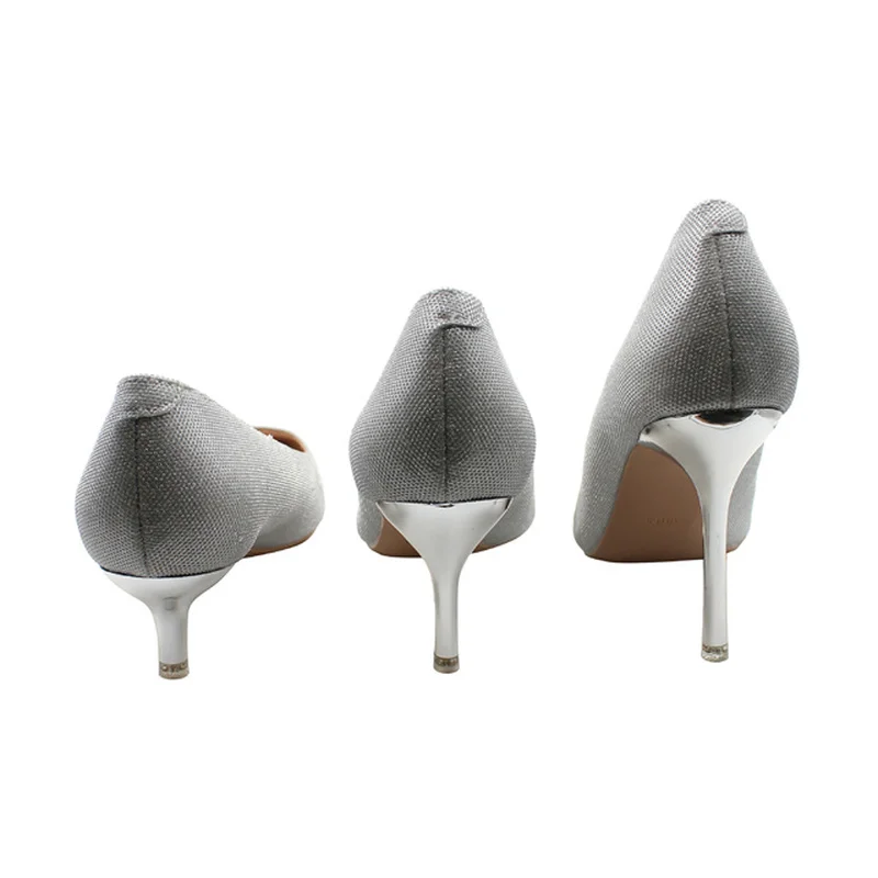 

2021 Spring Pointed Toe High Heel 5cm-9cm Women's Pumps Wedding Banquet High Heels Outdoor Fashion Bling Stiletto Heels