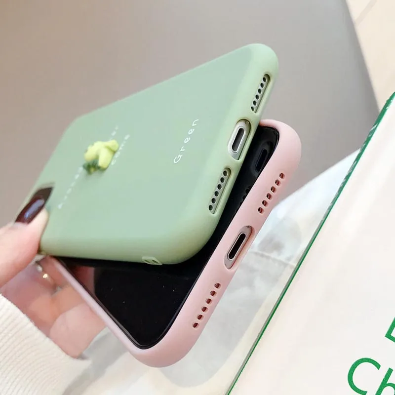 Lovebay милый 3D узор чехол для телефона для iPhone 11 Pro XS Max XR X 8 7 6 6S Plus 11 милый фруктовый авокадо Мягкий ТПУ, конфетный задний Чехол