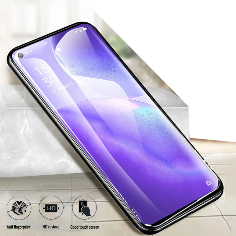 6 в 1 Защитное стекло для экрана и объектива камеры OPPO Reno 5 Lite 5F Find X3 закаленное opo