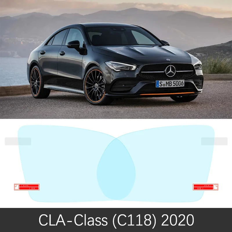 Полное покрытие противотуманной пленки для Mercedes Benz CLA класс C117 C118 CLA180 200 220 250 AMG 2013~ зеркало заднего вида непромокаемые пленки - Название цвета: CLA-Class C118 2020