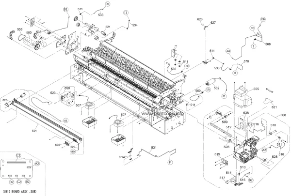Комбинированная передача 1619650 для Epson SureColor T3000/ T5000 /T7000/ T7050/ T7070/ T7080 (О)|Картриджи с