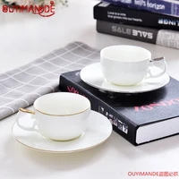 simple exquisite ceramic cup coffee cup simple european cake coffee cup gold cup casual coffee cup milk cup