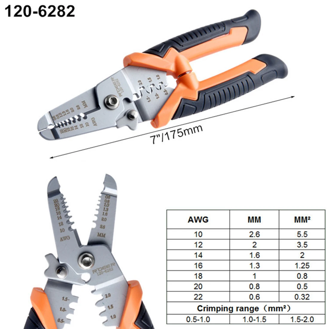 

Terminal Wire stripper Leather Stainless steel Electrician Maintenance Tool