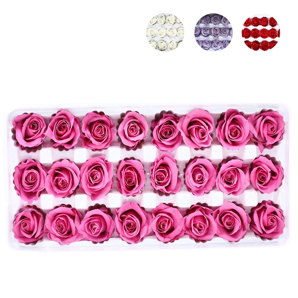 24 шт./корт. Сохраненные цветы неувядающая Роза диаметр 2 3 см вечная жизнь цветок
