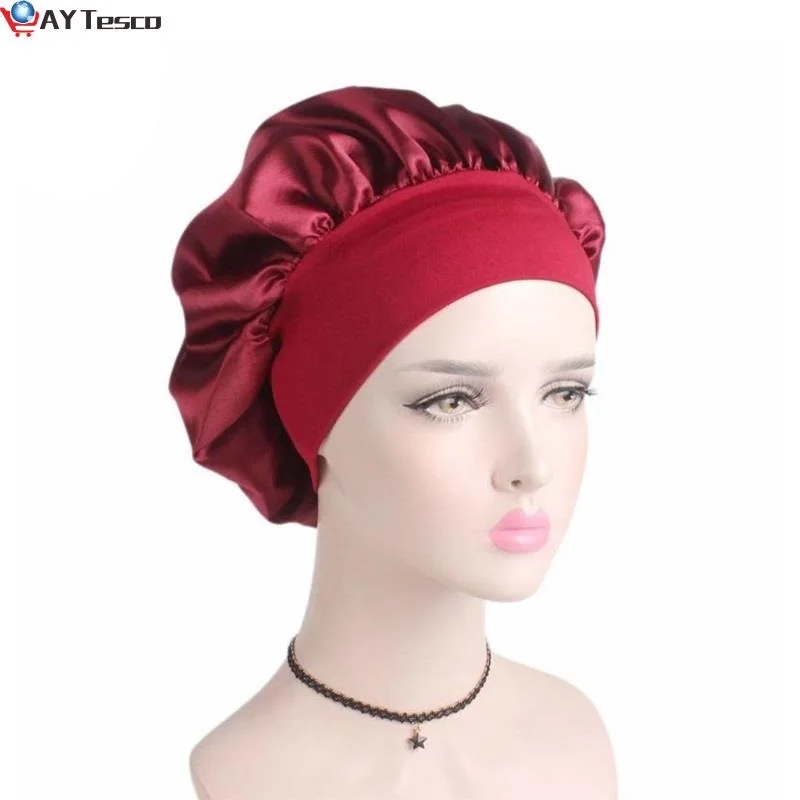 

Women Satin Sleep Cap Full Coverage Soft Night Sleep Hat Cap Chemotherapy Cap
