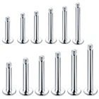 Серьги-гвоздики из нержавеющей стали для пирсинга губ, 14 г, 16 г, 100 шт.лот