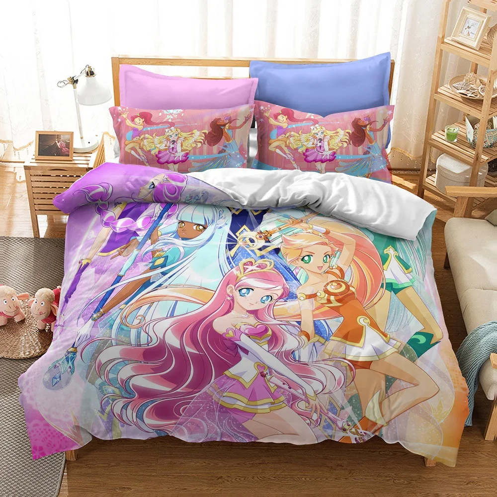 

Kawaii juego de cama sailor moon bedding kids Girls luxury duvet cover girls pink bedding set king queen twin bedding set