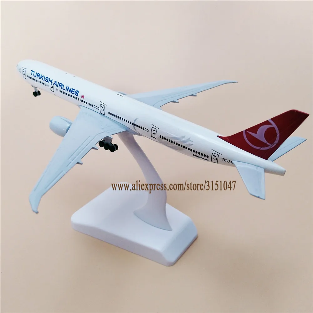 19 см сплав модель воздушного самолета Turkish Airlines B777 300ER самолет Boeing 777 Airways w|wheels