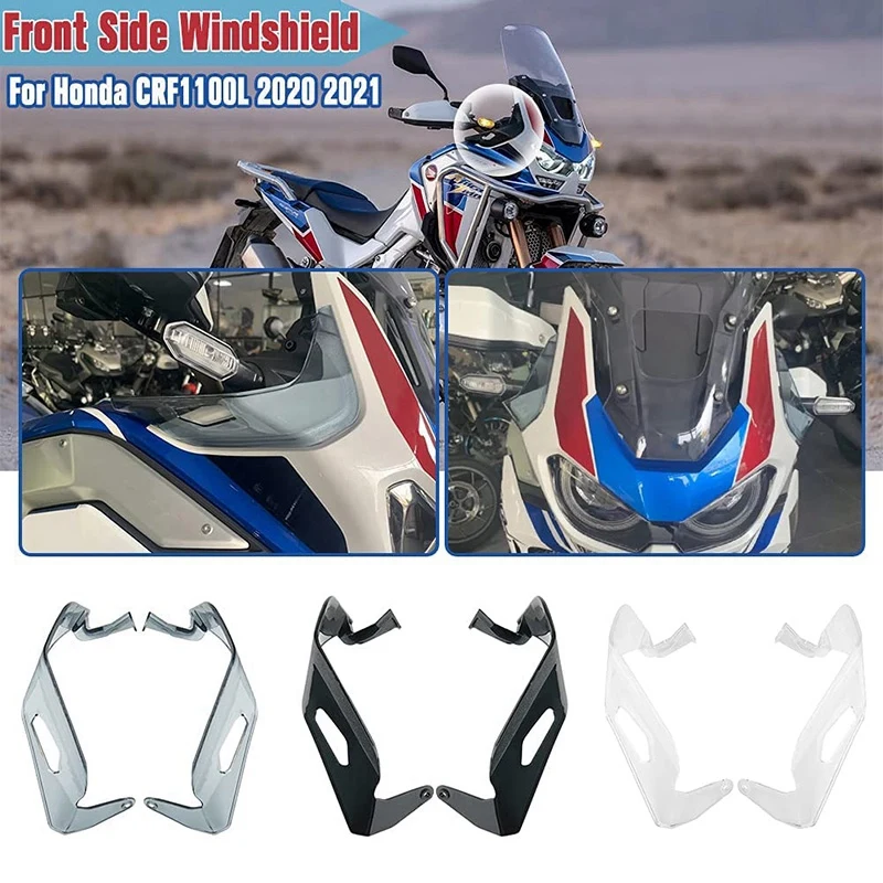 

Motorcycle Side Windshield Windscreen Deflector Fairing for Honda CRF1100L Africa Twin Adventure Sports 2020-2021