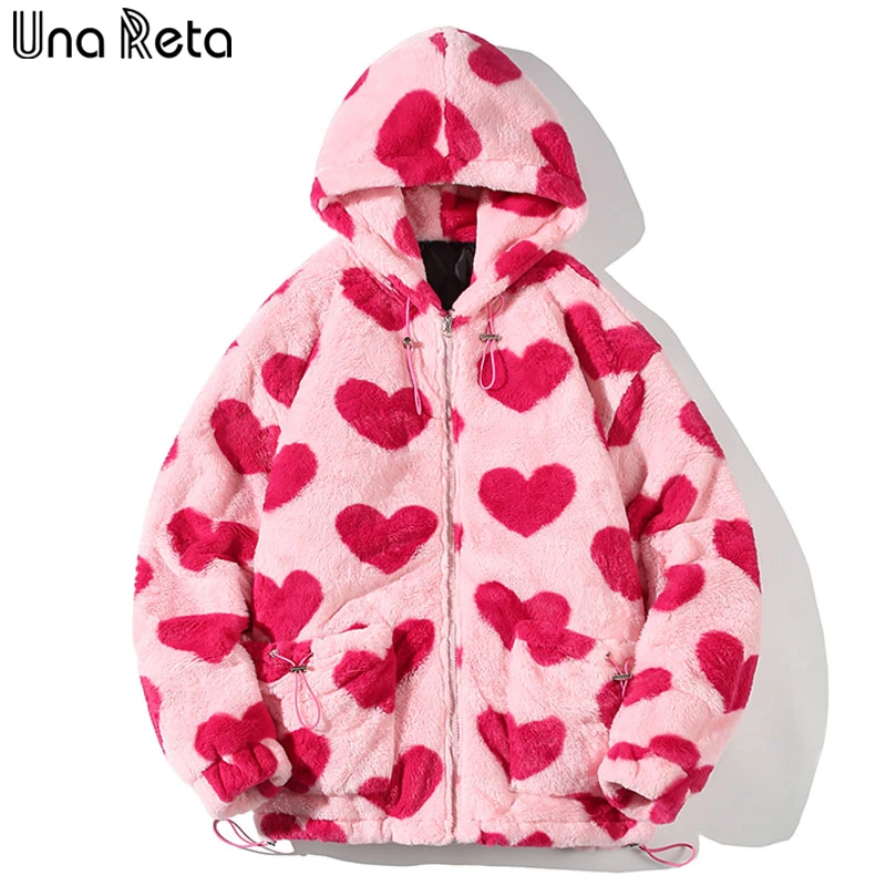 

Una Reta/Милая зимняя мужская куртка, Повседневная парка с принтом, хлопковое пальто, уличная Мужская одежда, теплая куртка из овечьей шерсти