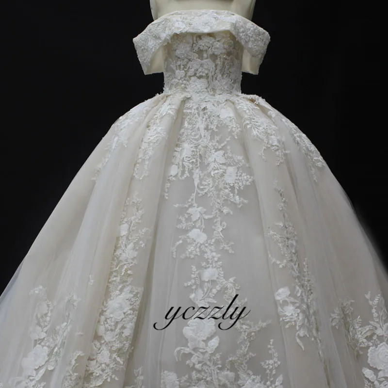 Роскошное бальное платье без бретелек Robe De Mariee свадебные платья принцессы Дубай