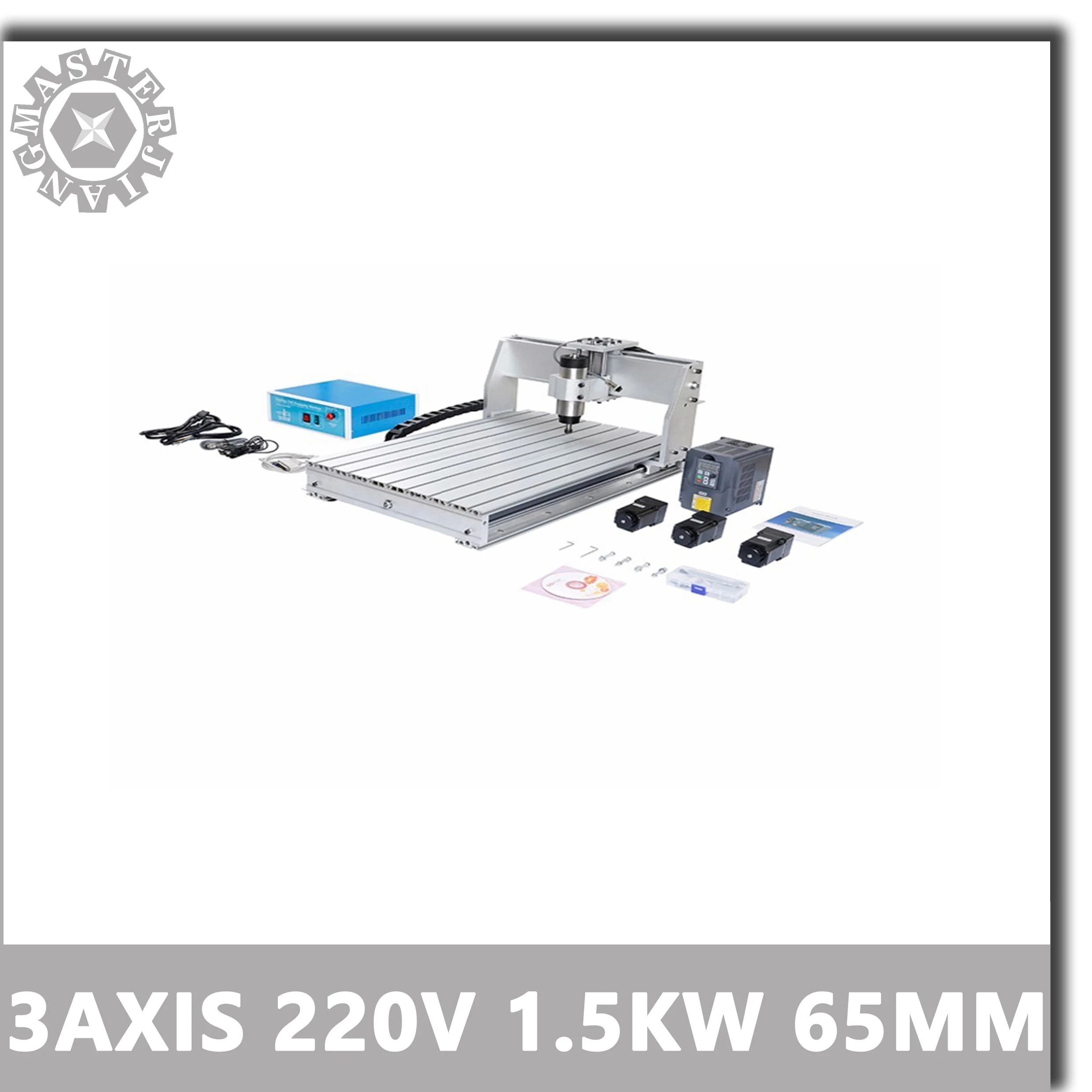 220 В 1 5 кВт 65 мм ER11 шпиндель воздушного охлаждения HY VFD 6040T CNC машина 1500 Вт 3 оси с