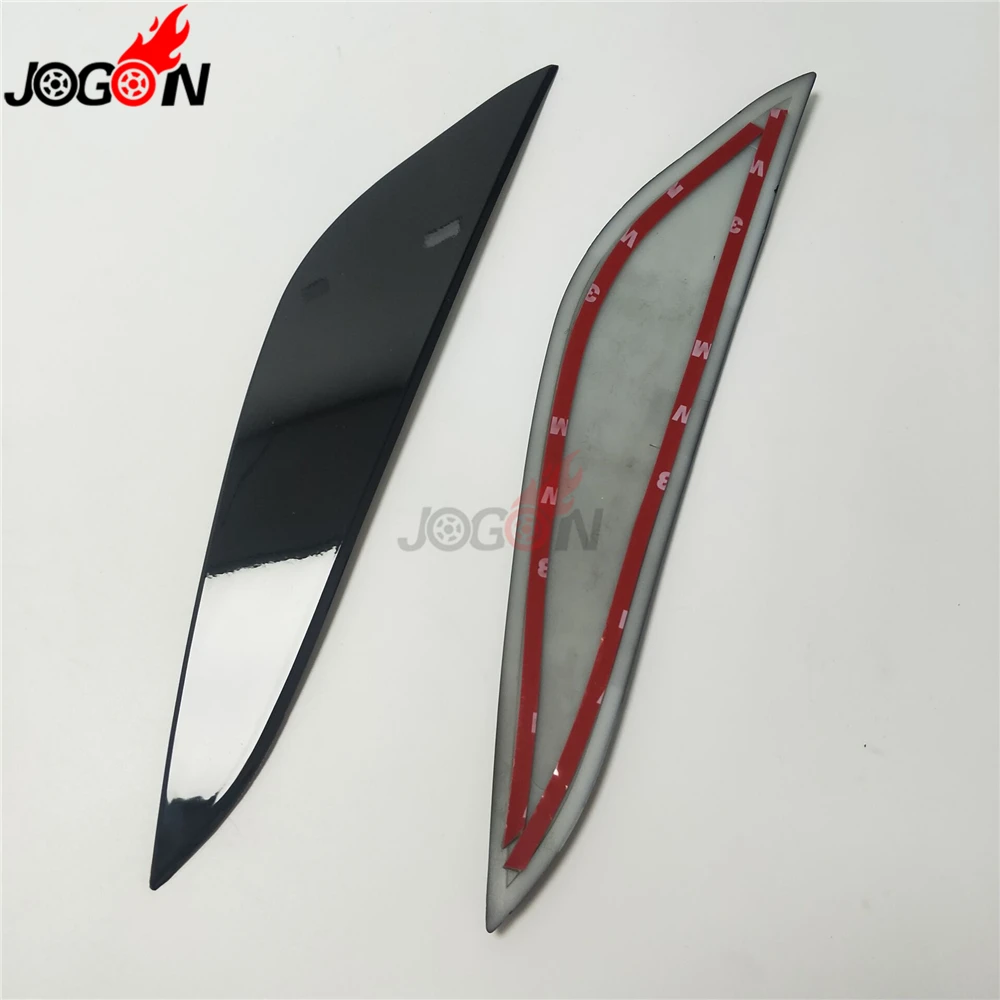 Car Accessories For Tesla Model 3 2017 2018 2019 Glossy Black Front Headlight Eyelids Head Light Lamp Eyebrow Cover Trim | Автомобили и