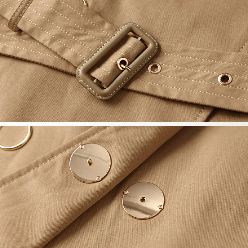 BURDULLY 2020 женская одежда на весну и осень Однотонный женский длинный двубортный