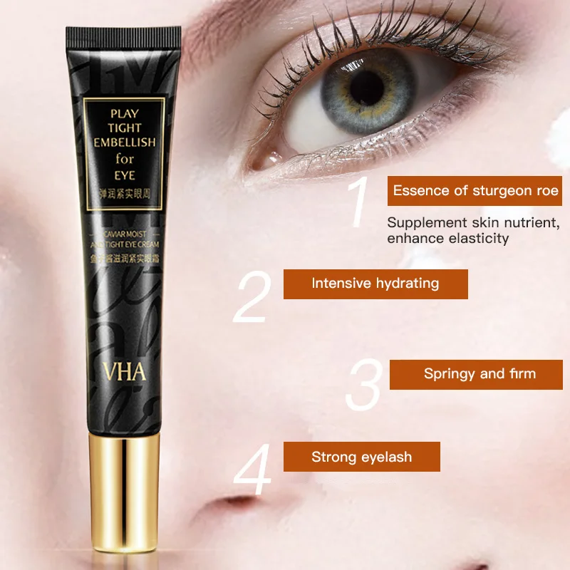 Увлажняющий крем для век с икрой удаления темных кругов вокруг