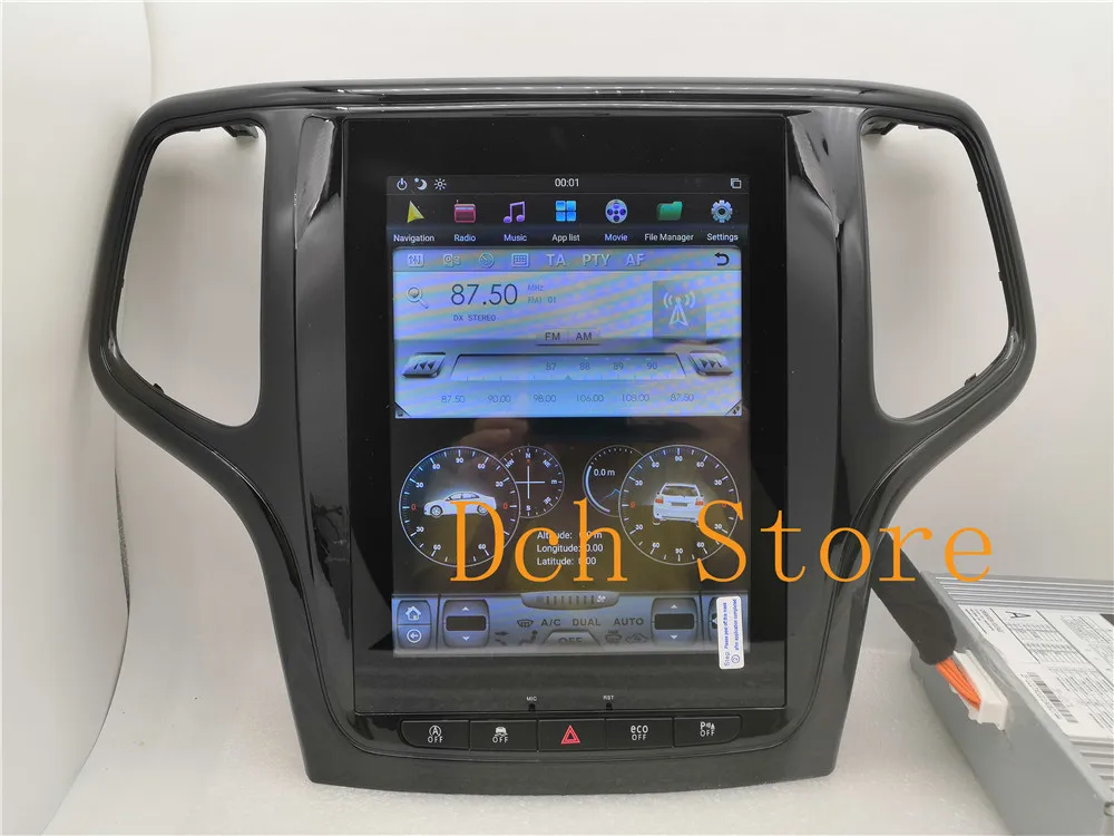 10,4 дюймов Tesla стиль Android 8,1 автомобильный DVD gps плеер навигация для Jeep Grand Cherokee 2012- PX6 CARPLAY радио ips стерео
