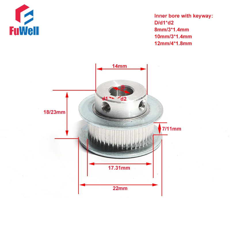 Шкив зубчатого ремня S2M-28T зубчатая передача шкив 7 мм/11 мм Ширина 8/10/12 отверстие S2M