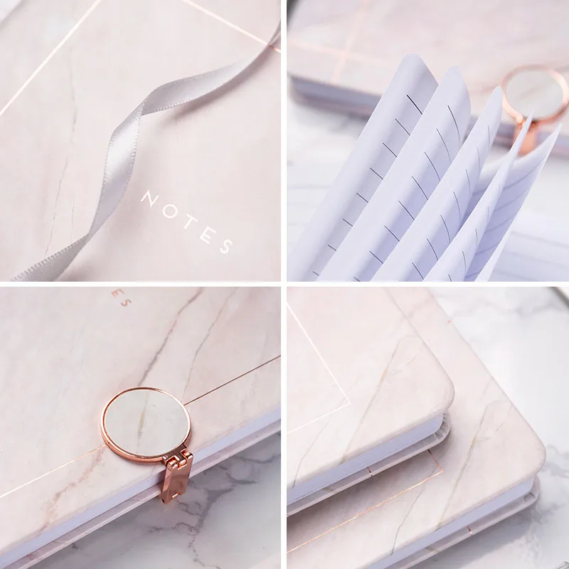 A5 Diary Agenda Planner Organizer Notebook Marble Magnetic Journal Hasp Notepad Back to Schoool Office Travel Business Note Book |
