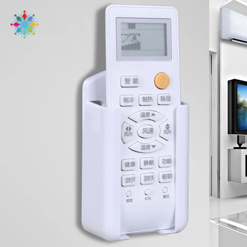 

2020 NEW Wall Mount Air Conditioner Remote Control Holder Case Storage Box White Plastic Hook Holder Strong Hanger Organizer