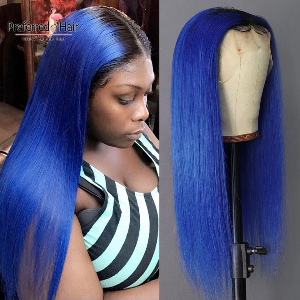 Предпочтительный фиолетовый розовый парик из человеческих волос предварительно