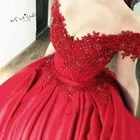 Женское свадебное платье, красное платье с открытыми плечами, атласное платье для невесты, 2020