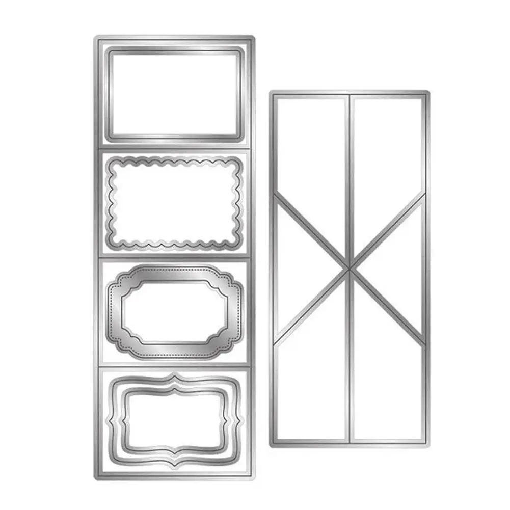 

Metal Cutting Dies Frame Square Paper Card Rectangle Scrapbooking Embossing Stencil Cut Die For DIY Card Album Crafts Handmade