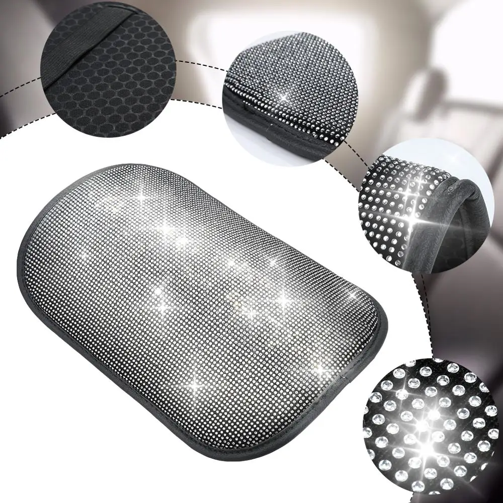 

Universal Car Center Console Cover Crystal Diamond Luster Crystal Arm Rest Padding Protective Case Diamond Car Decor Accessorie
