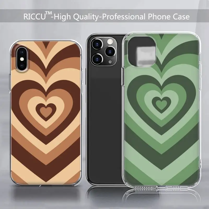 

Latte Love Coffee Heart Phone Case Transparent for iPhone 12 11 pro Mini XS MAX 8 7 6 6S Plus X SE 2020 case