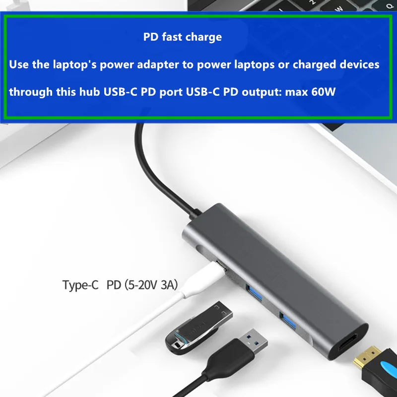 Многофункциональная Тип-C интерфейс концентратор HDMI USB3.0 SD карты памяти для Apple huawei Mac Book Xiaomi Тетрадь Коврики 10 Pro samsung S8 9