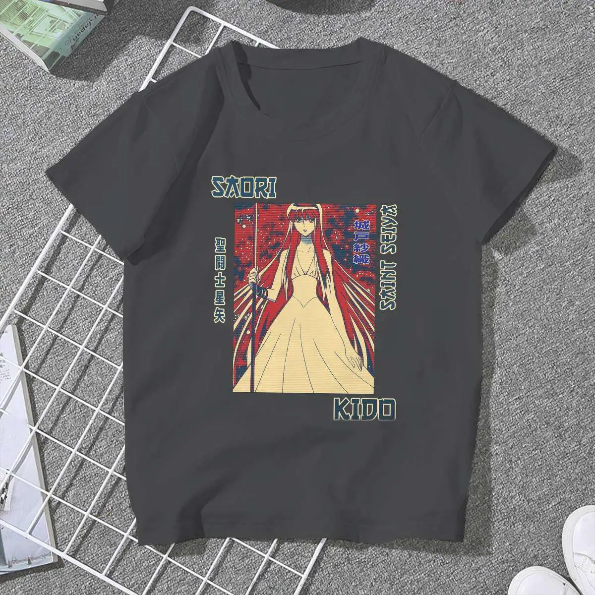 

Черные Детские футболки с аниме Andromeda Art для женщин Saint Seiya, манга, гранж, винтажная Мужская одежда, свободная Хлопковая женская одежда