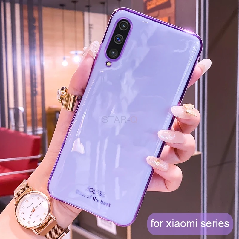 

Luxury Plating Glossy Mirror Phone Case On For Xiaomi Mi 10 9 10t Lite Se 8 A3 A2 Mi8 Mi9 Mi10 Soft Silicone Back Cover