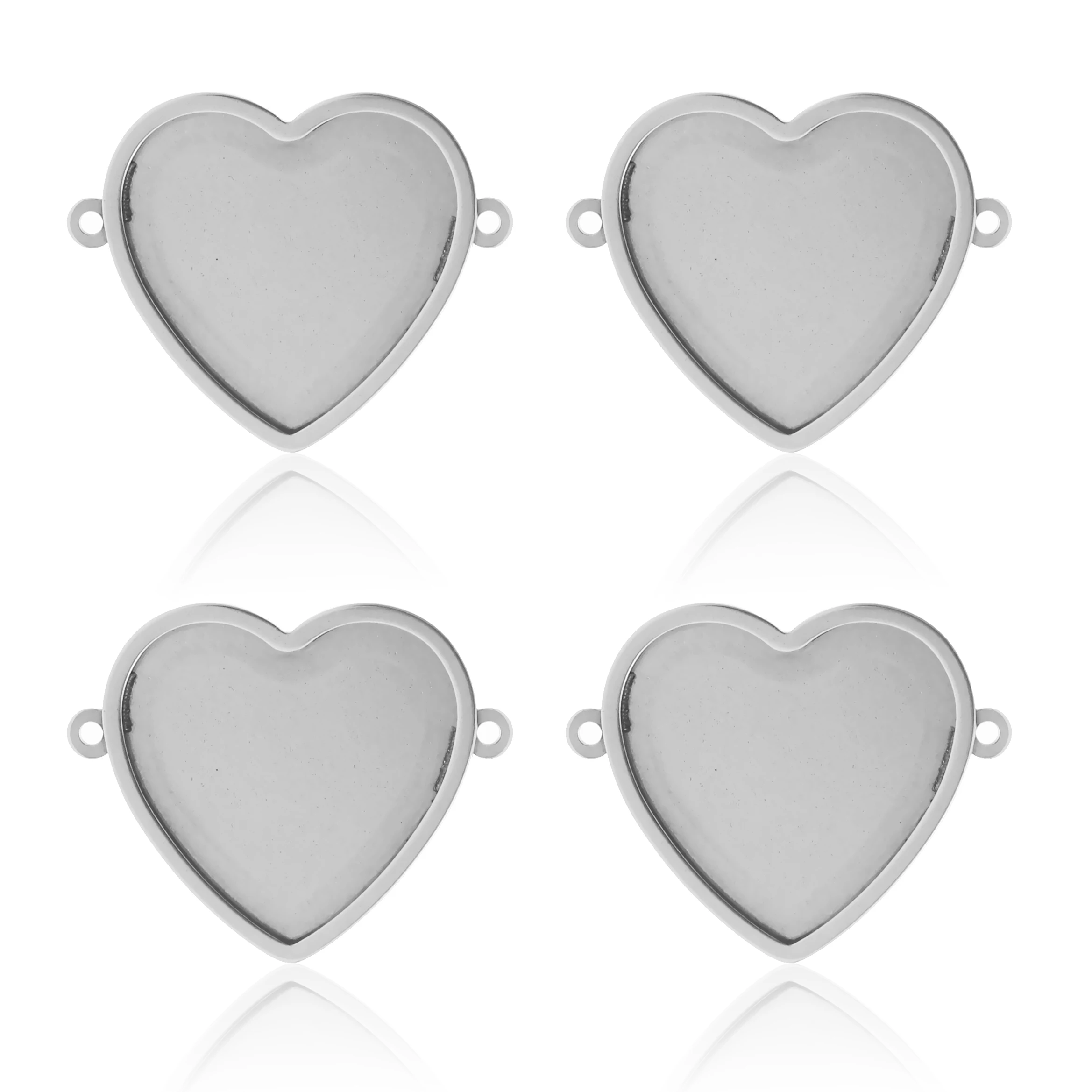 5 шт./лот нержавеющая сталь 25 мм кулон в виде сердца кабошон основа поднос пустой